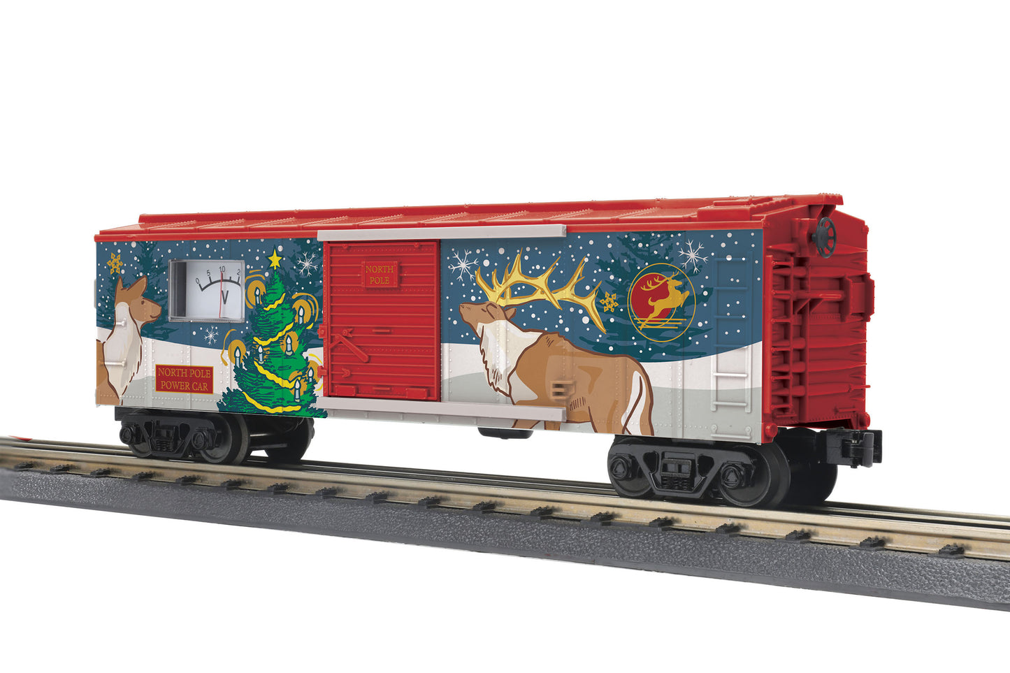 MTH 30-74966 O North Pole Box Car w/ Power Meter