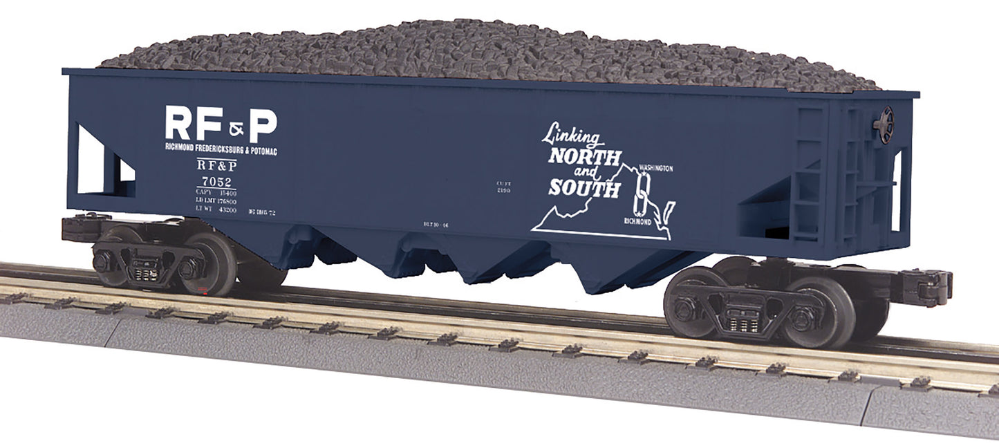 MTH 30-75639 O Richmond Fredericksburg and Potomac 4-Bay Hopper Car #7052