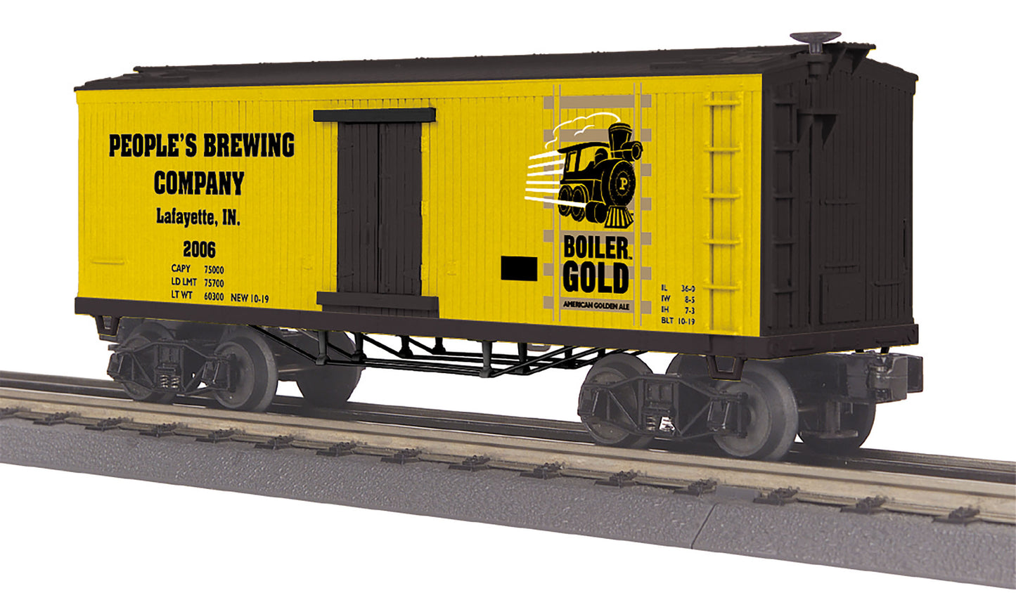 MTH 30-78212 O Boiler Gold Beer 19th Century Reefer Car #2006