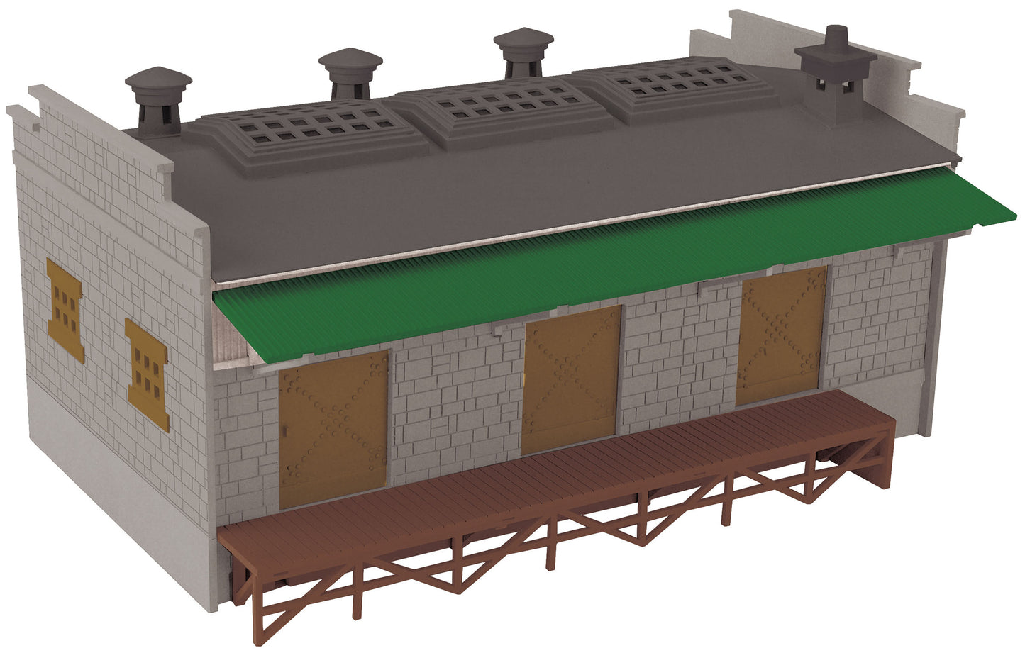 MTH 30-90605 O Gray Stone Freight Transfer Warehouse