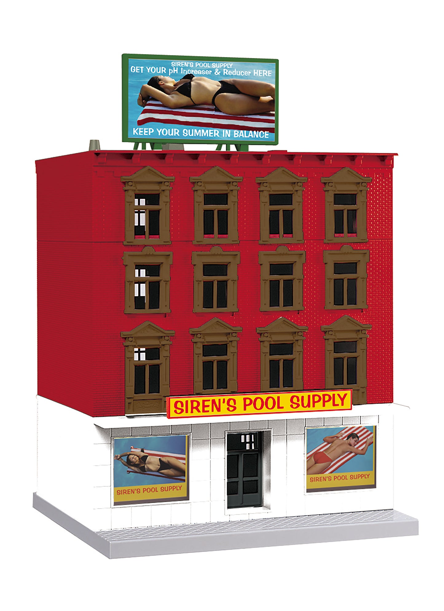 MTH 30-90607 O Siren's Pool Supply 4-Story Building