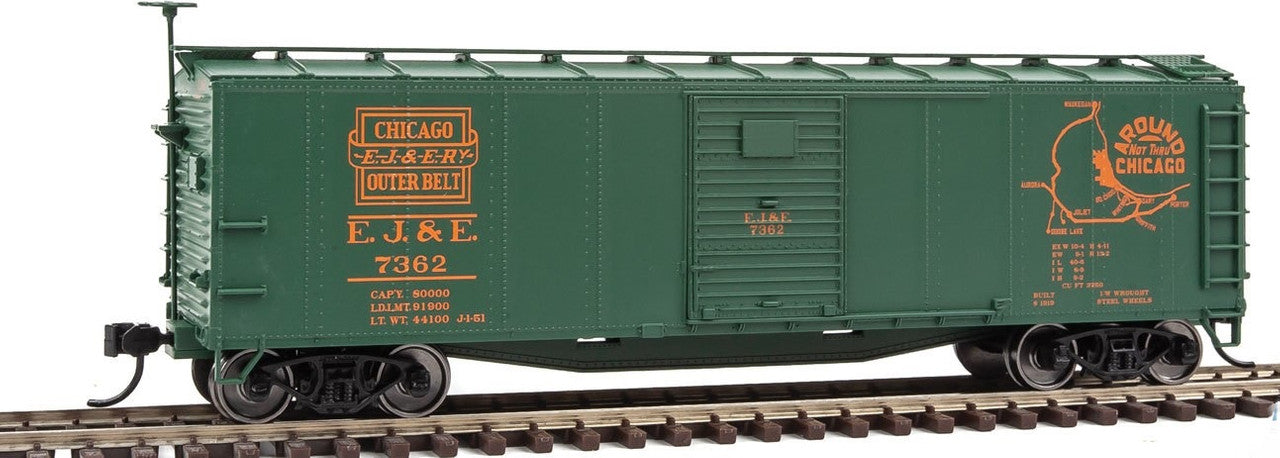 Walthers 910-40811 HO Elgin, Joliet & Eastern 40' Rebuilt Steel Boxcar #7362