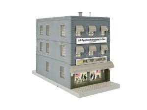 Lionel 2229130 O Plug-Expand-Play Assembled Military Surplus Store Building