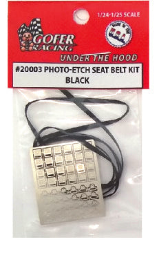 Gofer Racing 20003 1:24-1:25 Photo-Etch Black Seatbelt