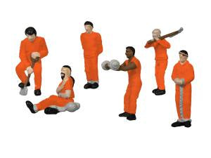 Lionel 1957180 HO Lionel Prison Work Crew in Orange Figures (Set of 6)