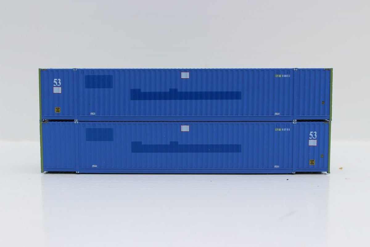 JTC Model Trains 535069 N COFC 53' Corrugated Hi-Cube Container (Pack of 2)