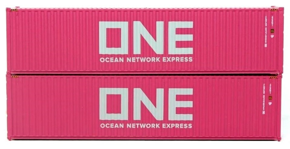 JTC Model Trains 405083 N ONE 40' Hi-Cube C.S. Container (Pack of 2)