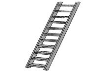 Plastruct 90663 O 3/4" x 12" x 17/64" Styrene Plastic Stairway