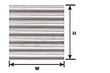 Plastruct 91520 1:32 11" x .020" x 7" Corrugated Siding Sheet (Pack of 2)