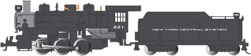 Bachmann 50405 HO NYC USRA 0-6-0 Steam Locomotive with Short Haul Tender #221