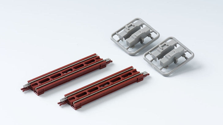 TomyTec 3247 N Red Single Track Thru Girder Bridge (Pack of 2)