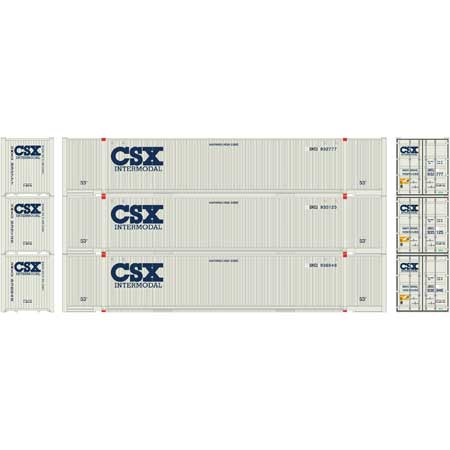 Athearn 17927 HO UMXU 53' Jindo RTR Container (Set of 3)