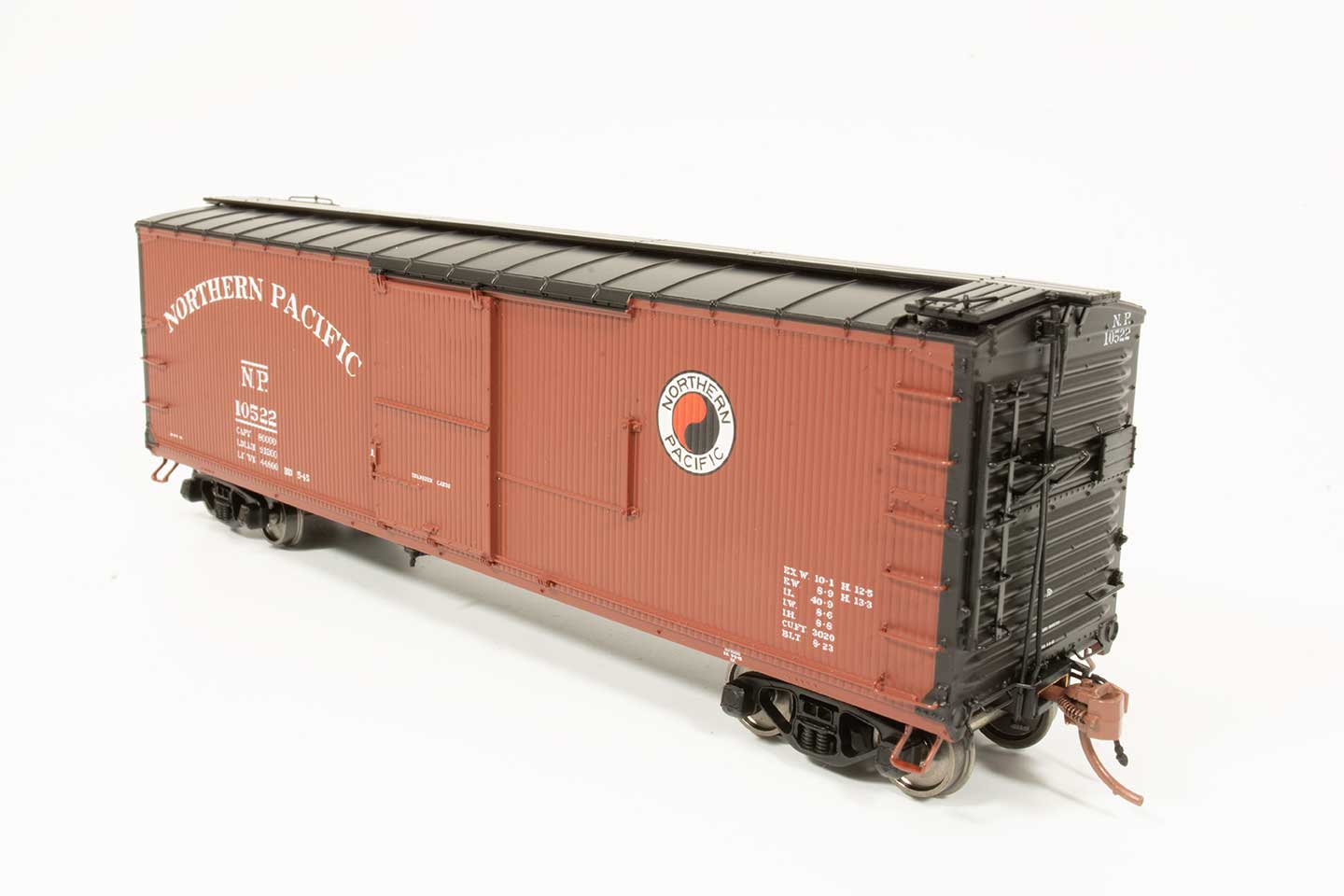 Rapido Trains 130018 HO NP 40' 10000 Series Boxcar Set #1 (Set of 4)