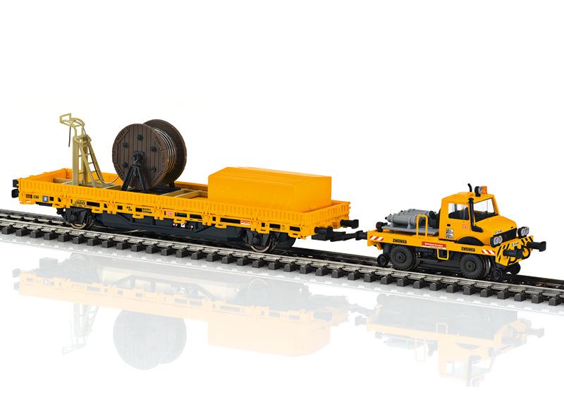 Marklin 39940 HO German Railroad Inc. Two-Way Unimog with Catenary Car