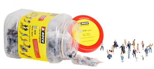 Noch 75116 HO Assorted Figures in Container (Set of 198)