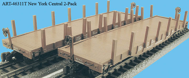 Aristo-Craft 46311T NYC Stake Flatcar w/ Stakes (Set of 2)