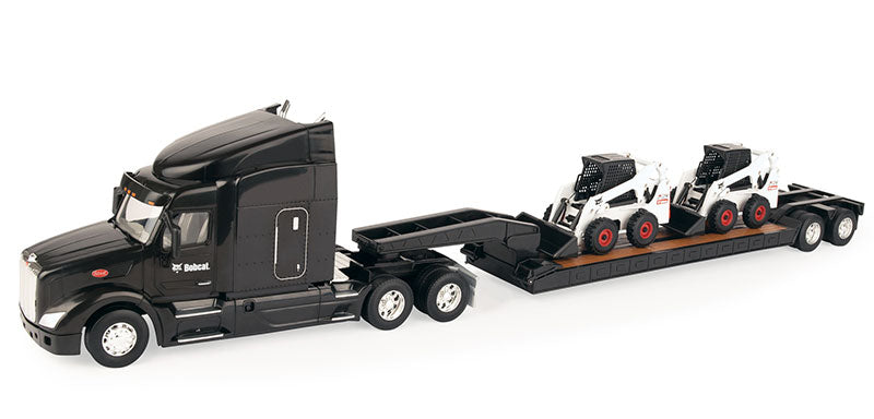 Ertl 47368 1:32 Bobcat - Peterbilt 579 Semi with Trailer & S450 Skid Loaders