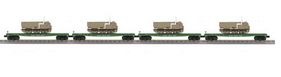 MTH 30-70120 O US Army Flat Car w/M270 Rocket Launcher Vehicle (Set of 4)