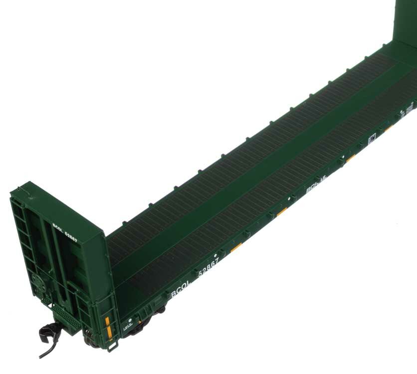 Walthers 920-104347 HO BC Rail 50' CC&F Bulkhead Flatcar RTR BCOL #52867