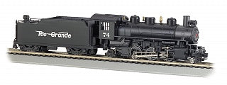 Bachmann 51526 HO Rio Grande Prairie 2-6-2 Steam Locomotive w/Smoke & Tender #74