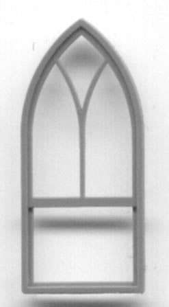 Grandt Line 5254 HO 3/8" x 7/8" Gothic 4-Pane Window (Pack of 8)