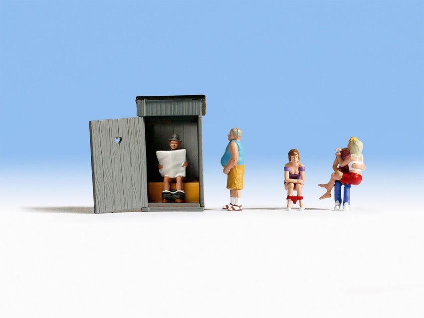 Noch 36560 N Toilet Stories w/Accessories Figures (Set of 5)