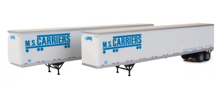 Walthers 949-2463 HO MS Carriers 53' Stoughton Trailer (Set of 2)