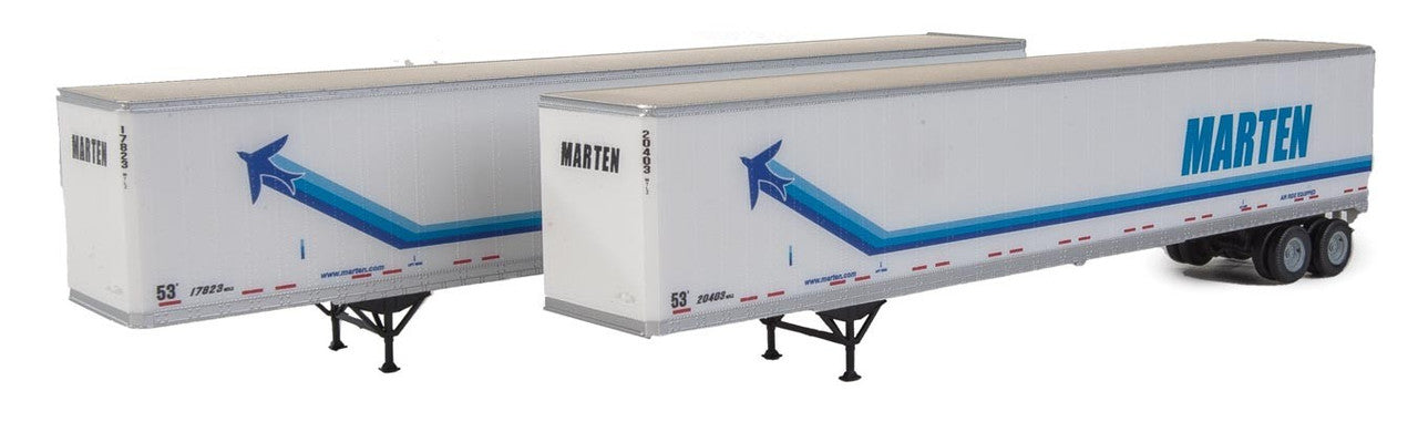 Walthers 949-2465 HO Marten 53' Stoughton Trailer (Set of 2)