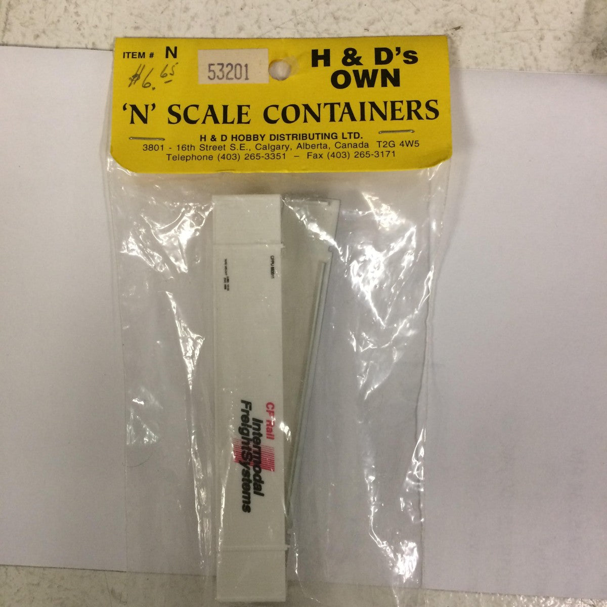 H & D Hobby Distributing 53201 N Scale CP Rail Container