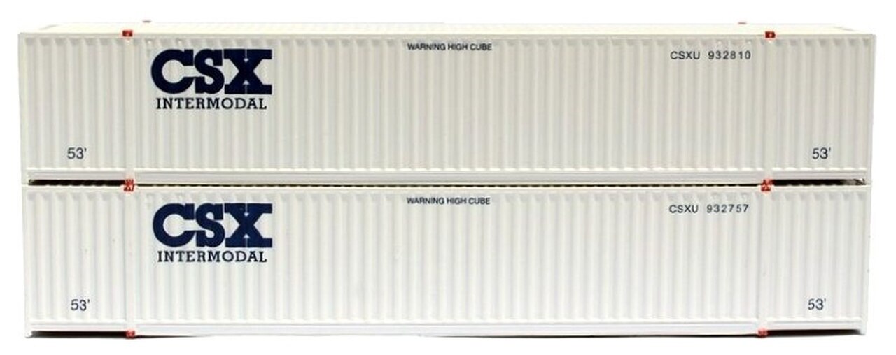 JTC Model Trains 535008 N CSX 53' High Cube 6-42-6 Container (Pack of 2)