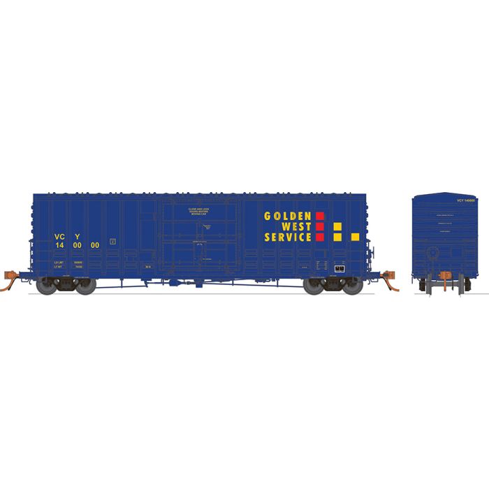 Rapido Trains 537004 N Golden West B-100-40 Boxcar (Pack of 6)