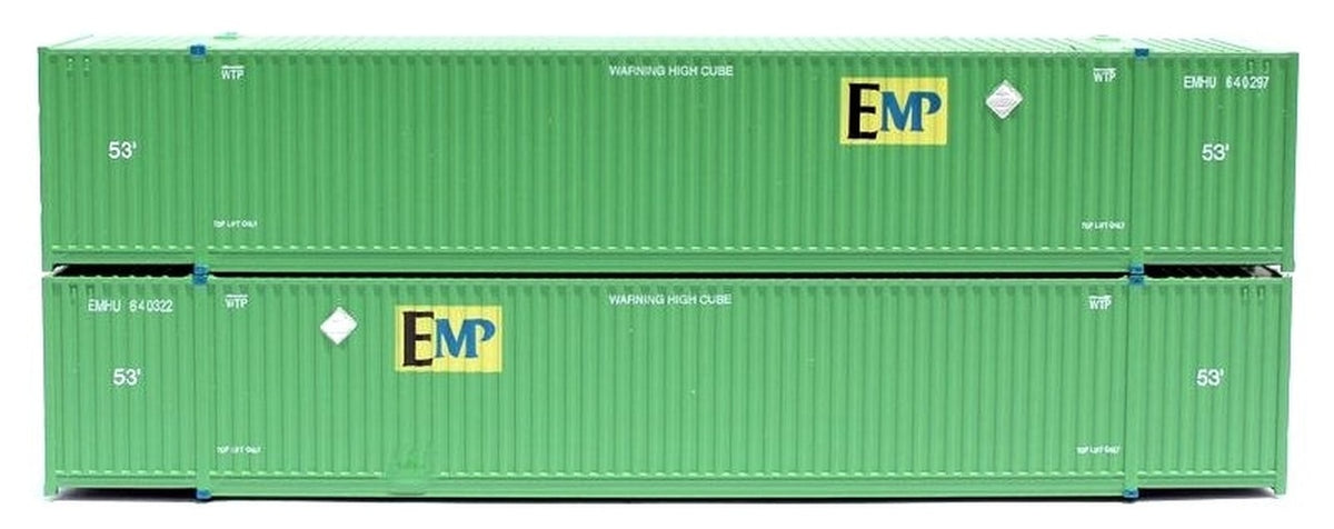 JTC Model Trains 537053 N EMP 53' High Cube Container (Pack of 2)