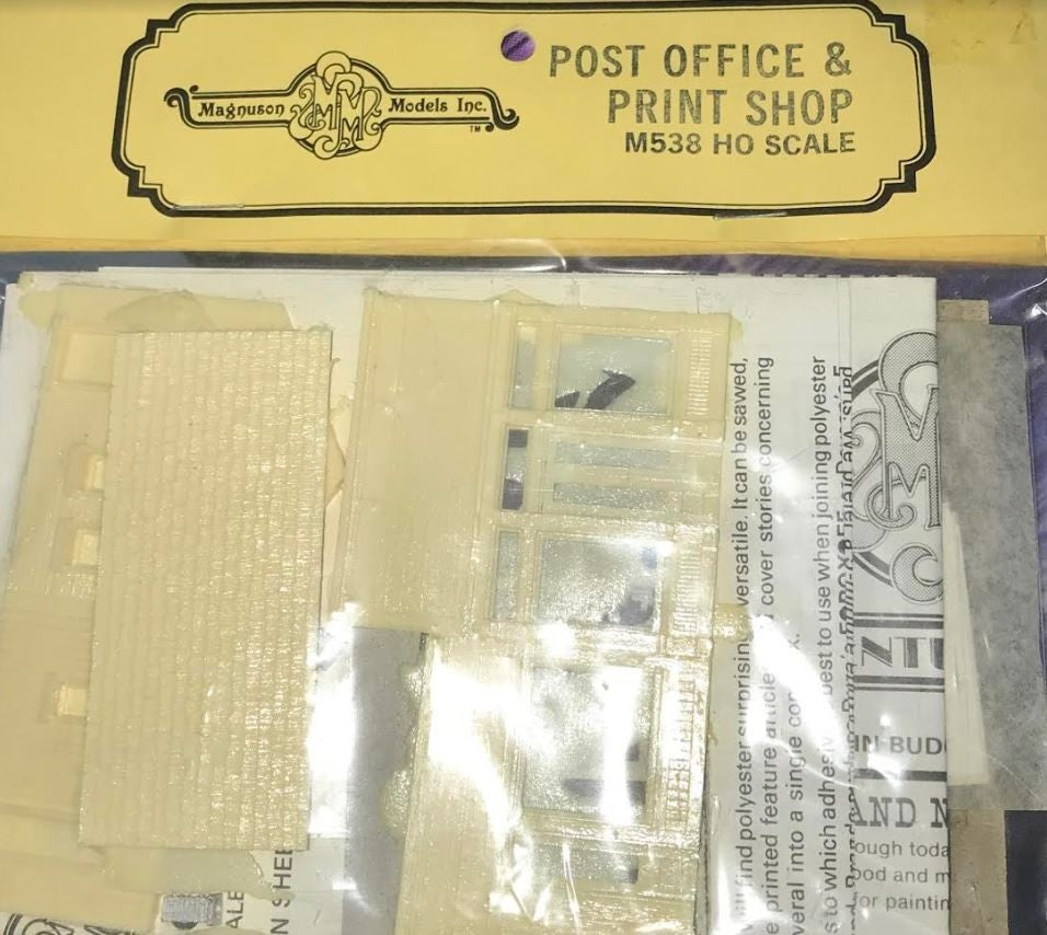 Magnuson Models M538 HO Post Office & Print Shop Building Kit