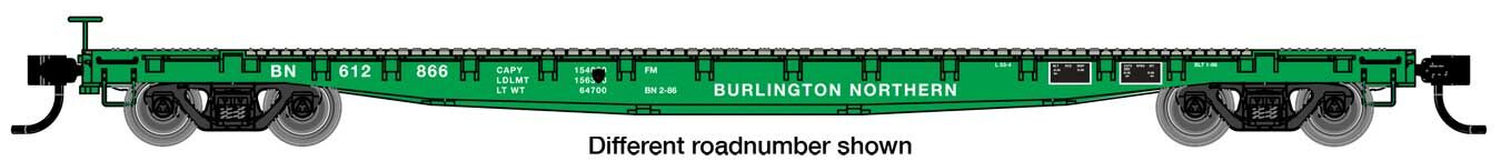 Walthers 910-6604 HO Burlington Northern 53' GSC Flatcar Ready to Run #612898