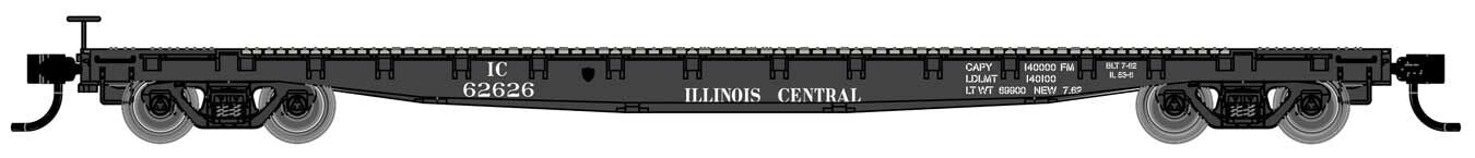 Walthers 910-6613 HO Illinois Central 53' GSC Flatcar Ready to Run #62626