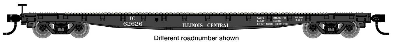 Walthers 910-6614 HO Illinois Central 53' GSC Flatcar Ready to Run #62630