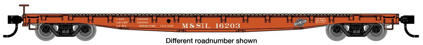 Walthers 910-6618 HO Minneapolis & St. Louis 53' GSC Flatcar Ready to Run #16209