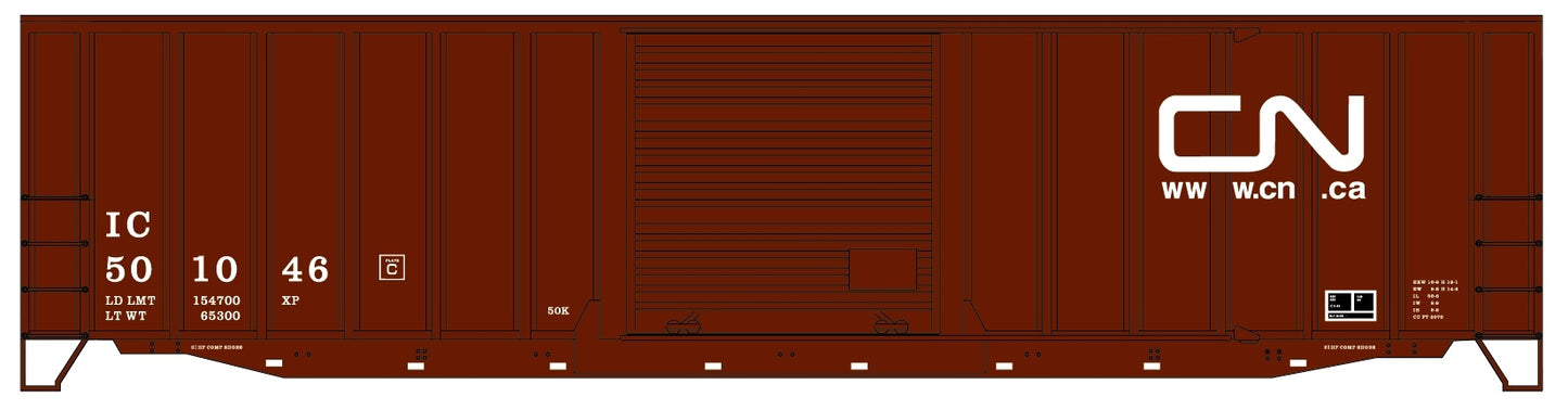 Accurail 5662 HO Canadian National 50' Exterior-Post Modern Boxcar #501046