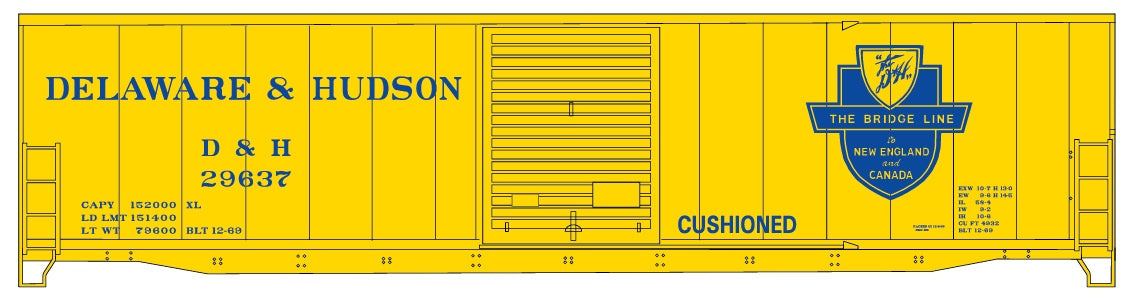 Accurail 5719 HO KIT 50' Welded Box, D&H