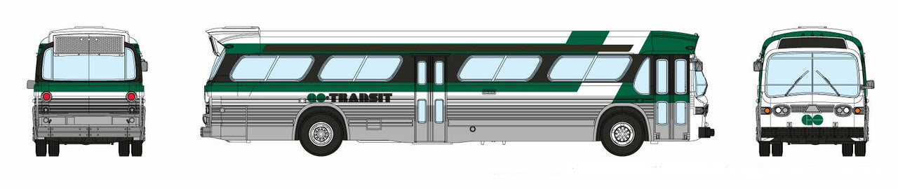 Rapido Trains 573002 N GO Transit New Look Assembled Bus