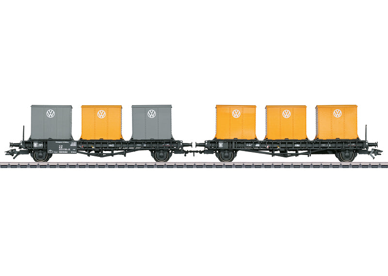 Marklin 46661 HO German Federal Railroad Type Laabs Container Transport Car
