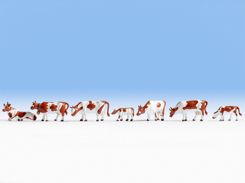 Noch 36723 N Cows Brown & White Figures (Set of 9)