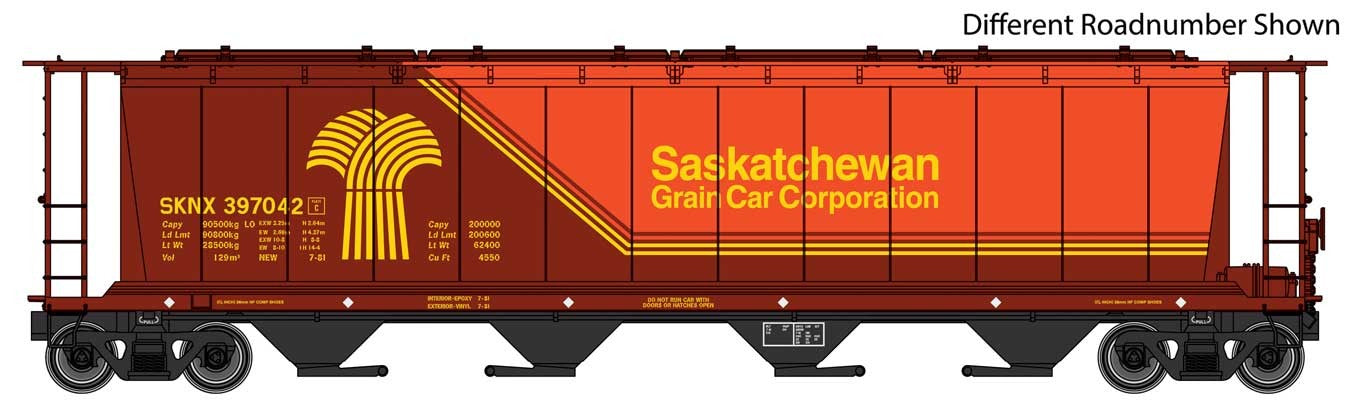 Walthers 910-7829 HO SASKATCHEWAN 59' Cylindrical Hopper #SKNX 397064
