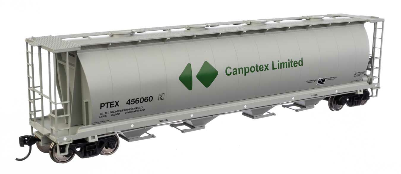Walthers 910-7885 HO Canpotex Ltd 59' Cylindrical Hopper RTR PTEX #456060
