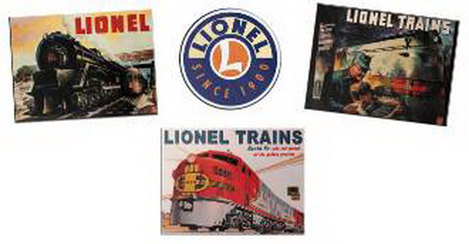 Lionel 6-22477 O Lionel Tin Sign Replica (Pack of 4)