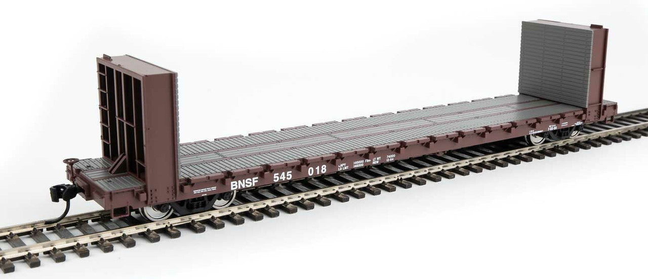 Walthers 910-5858 HO BNSF RTR 60' Pullman-Standard Bulkhead Flatcar #545018