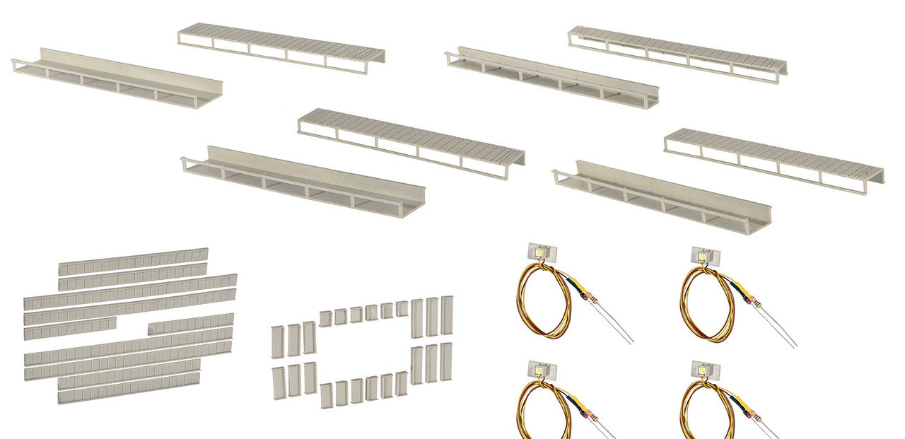 Viessmann 6045 HO Floor-Mount Interior Light Starter Set w/Adjustable Frames