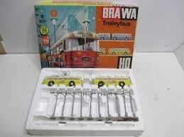 Brawa 6102 HO Trolley Bus w/Trailer Set