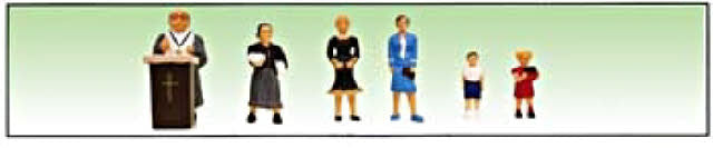 Model Power 6173 O /0-27 Scale Pastor & Congregation W/Pulpit Figure Set