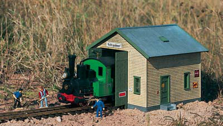 Piko ページ Piko 62044 G Red River Locomotive Shed Building Kit – Trainz